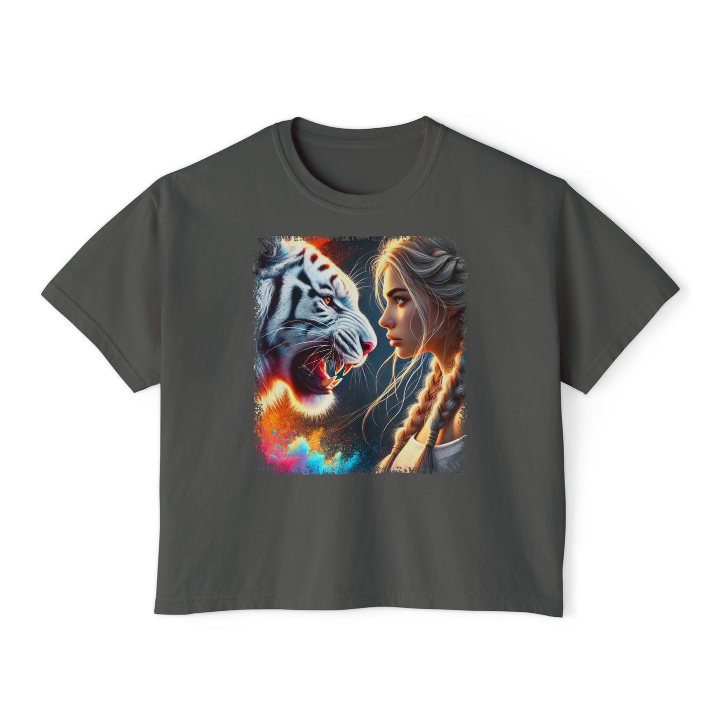 PERSONALIZE Eye of the Striped Storm - Oversized Boxy Fit Graphic T-shirt