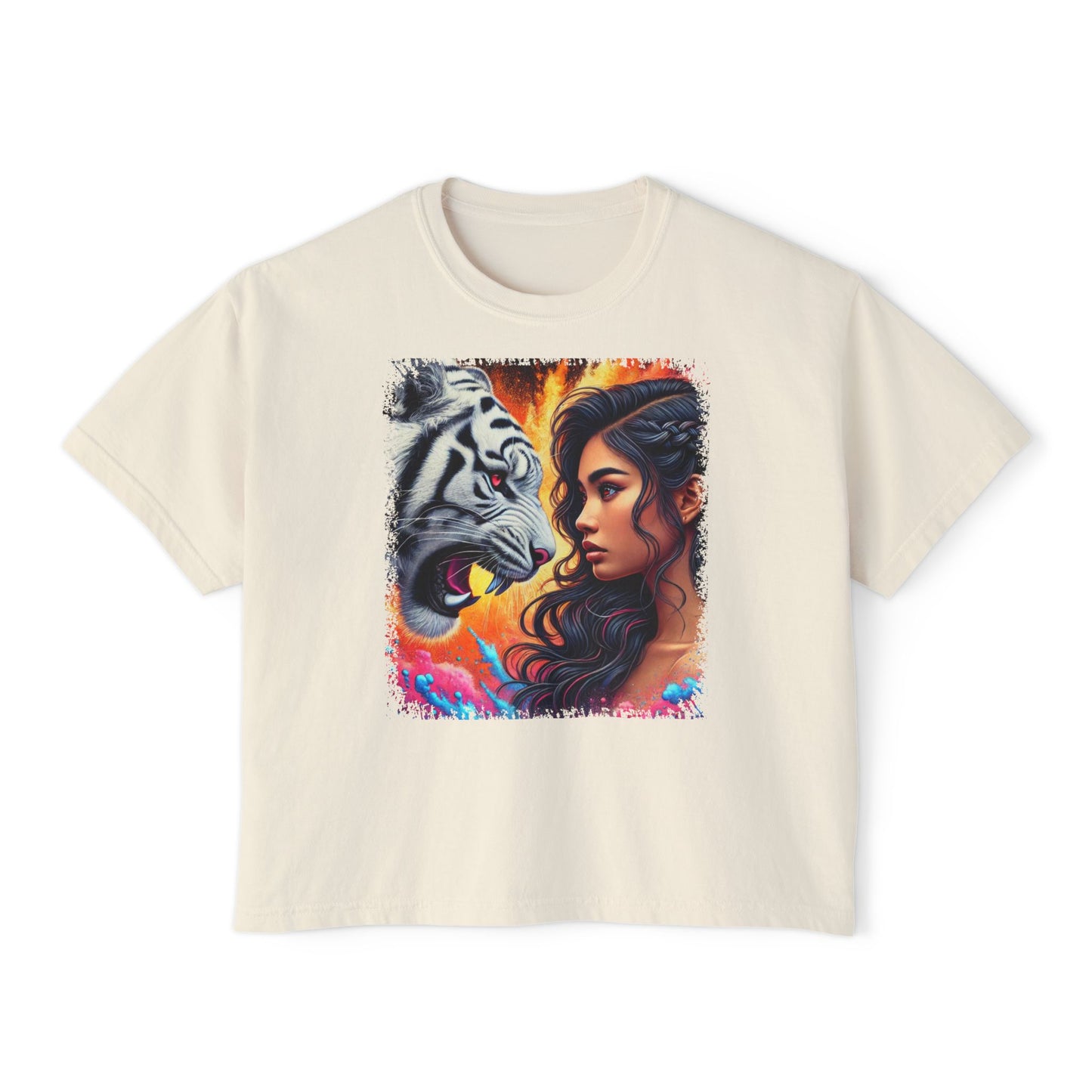 PERSONALIZE Daring the Beast - Oversized Boxy Fit Graphic T-shirt