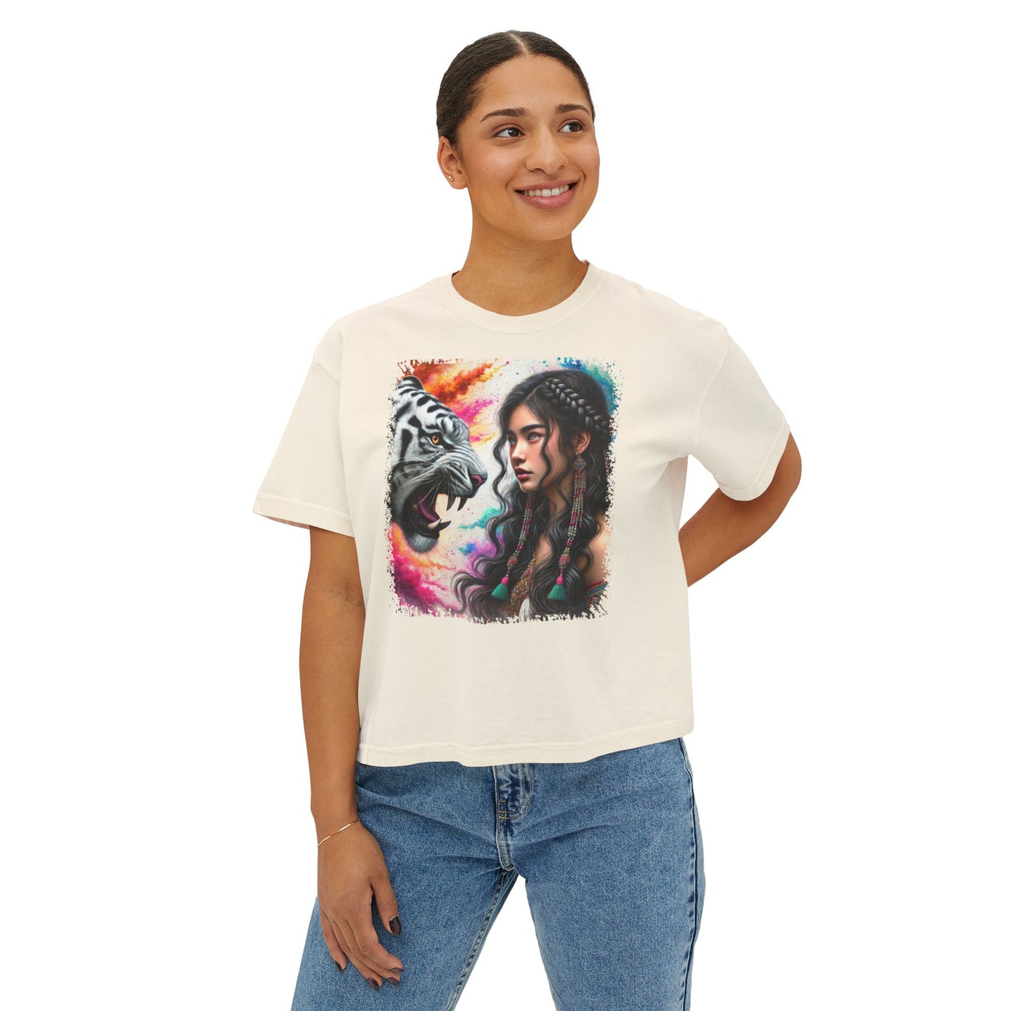 PERSONALIZE In the Face of Fire - Oversized Boxy Fit Graphic T-shirt