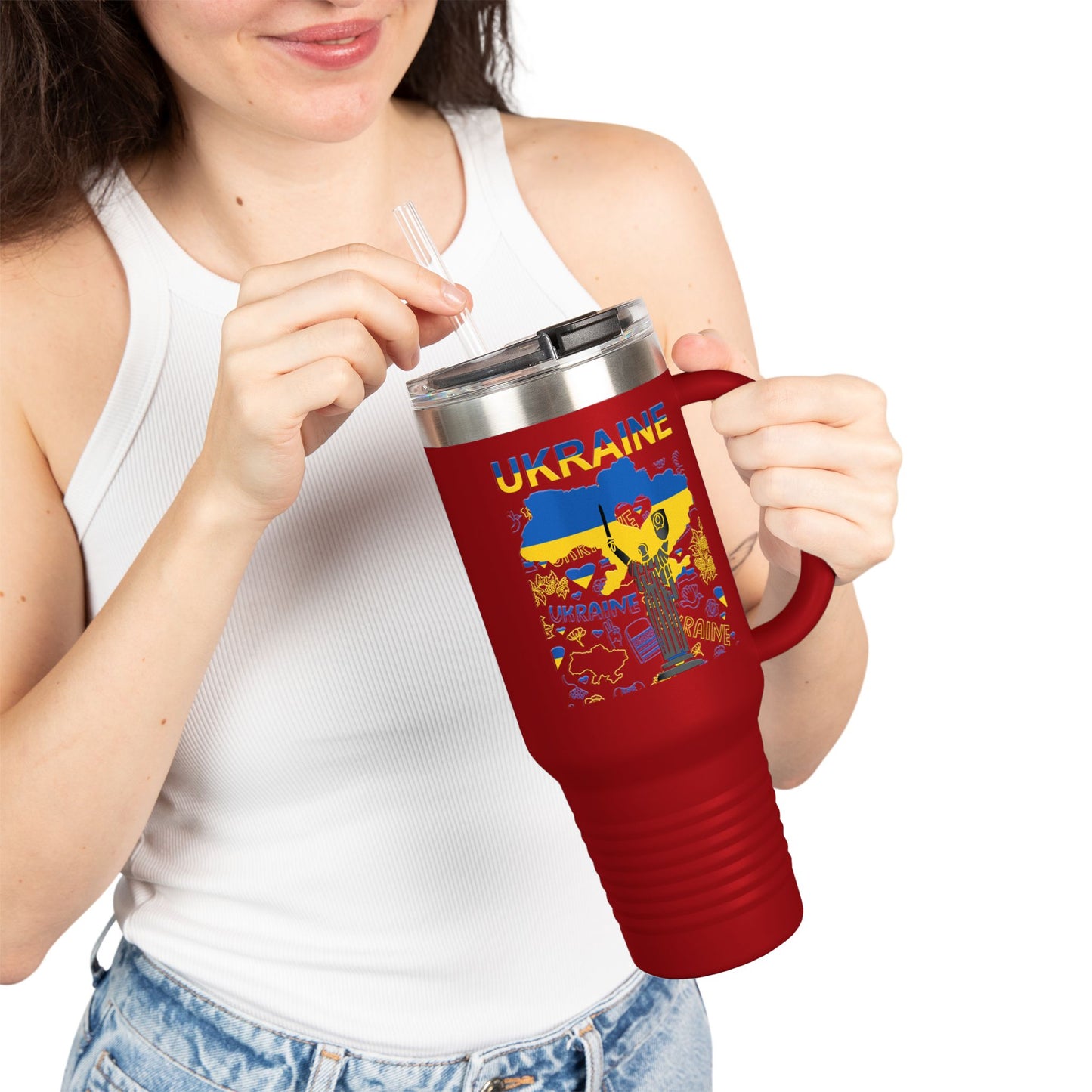 Ukrainian Free Spirit Travel Mug, 40oz