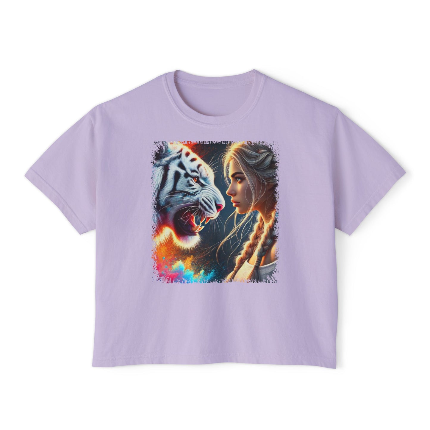 PERSONALIZE Eye of the Striped Storm - Oversized Boxy Fit Graphic T-shirt