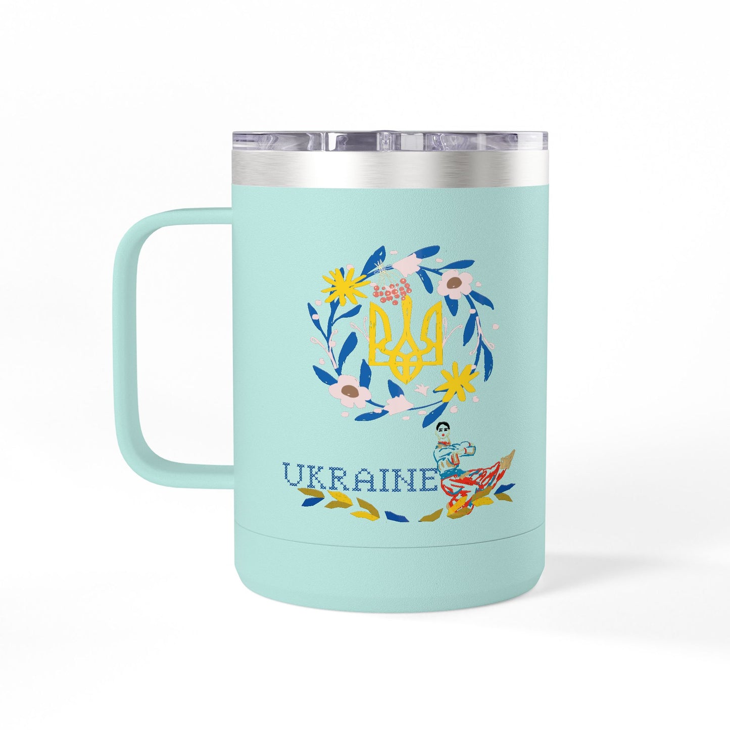 Ukrainian Kozak Mug Tumbler, 15oz
