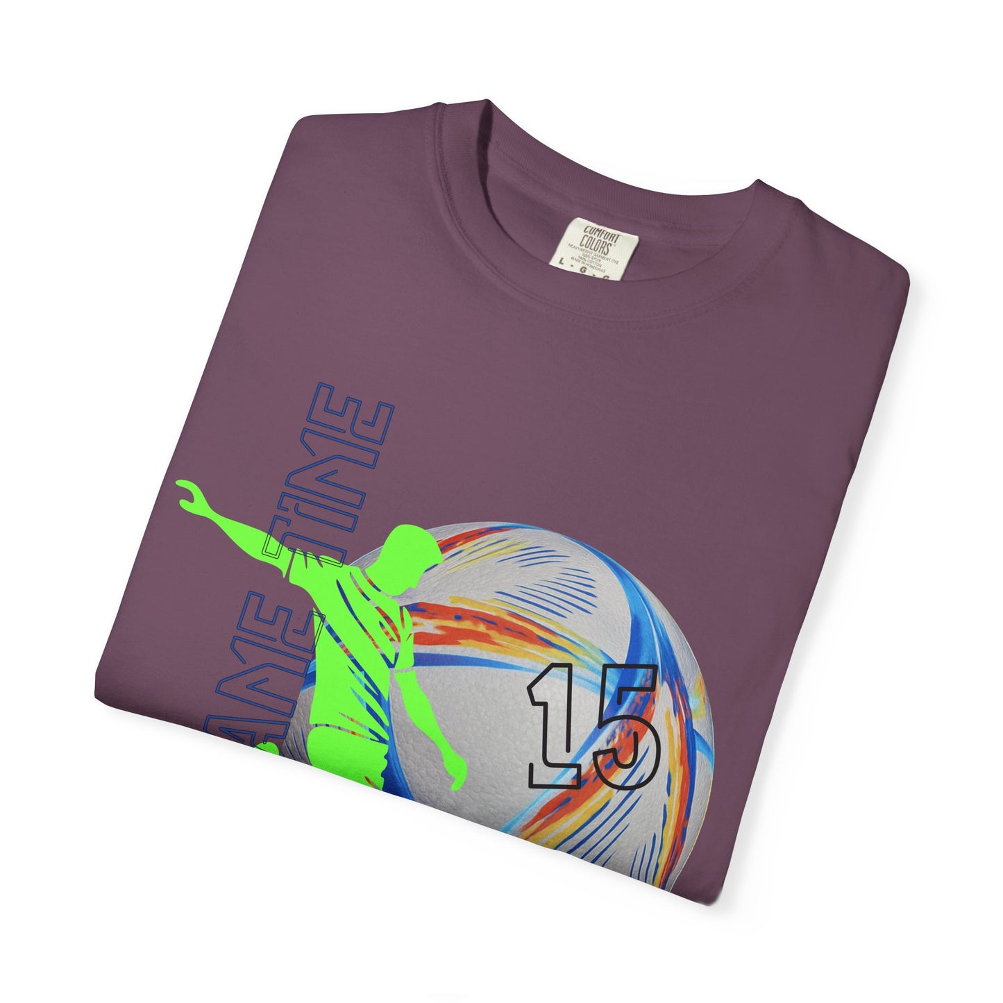 Personalize Unisex Soccer Blaze Control Garment-Dyed T-shirt