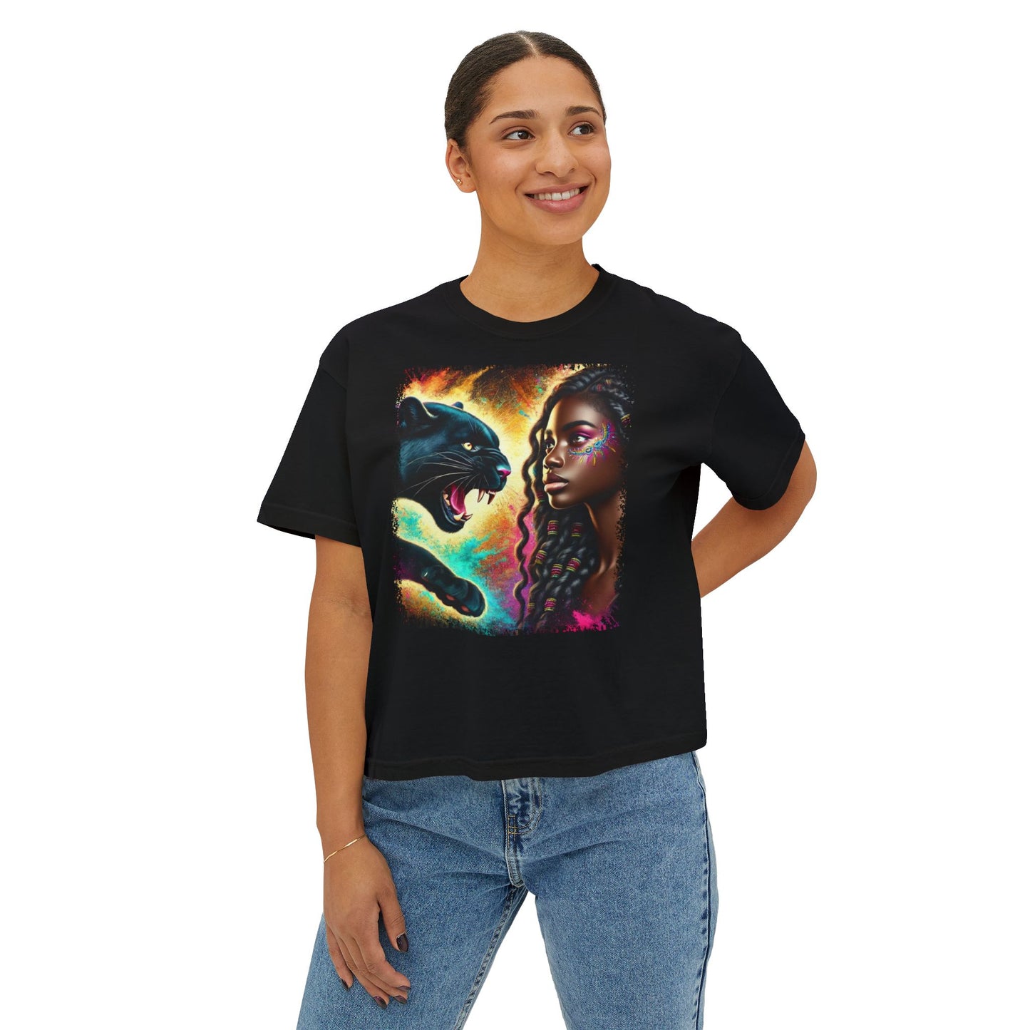 PERSONALIZE Wild Meets Willed - Oversized Boxy Fit Graphic T-shirt