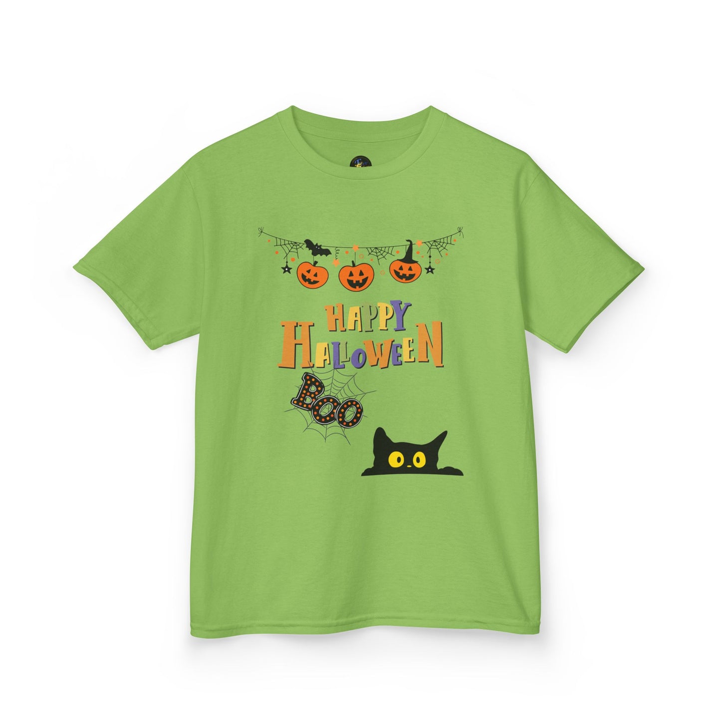 Kids Black Cat & Pumpkin Patch Tee