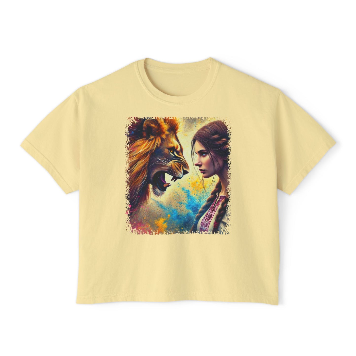 PERSONALIZE Face of Fearlessness Oversized Boxy Fit Graphic T-shirt