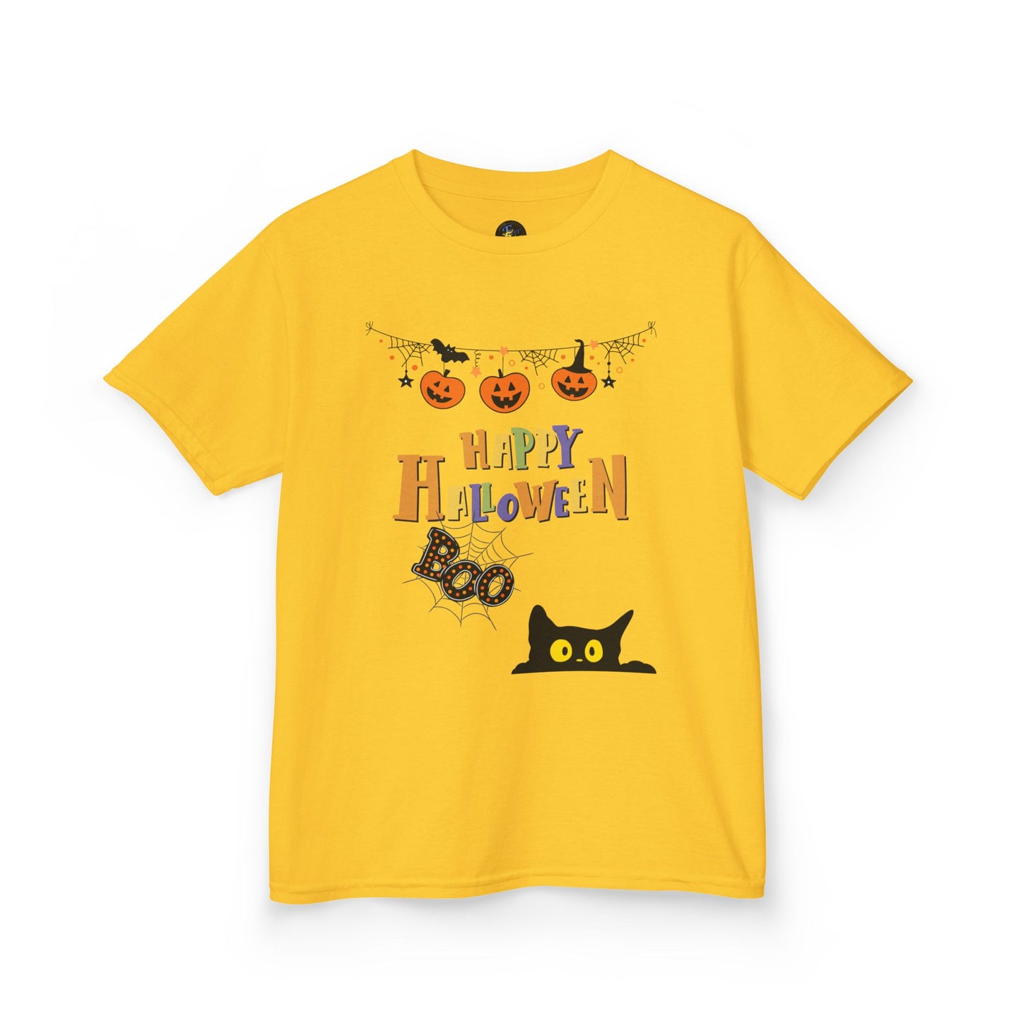 Kids Black Cat & Pumpkin Patch Tee