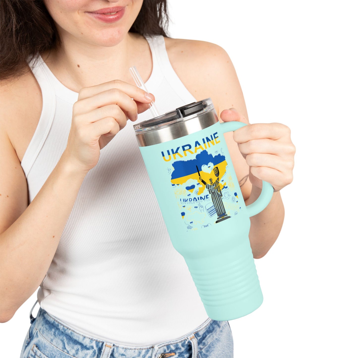 Ukrainian Free Spirit Travel Mug, 40oz