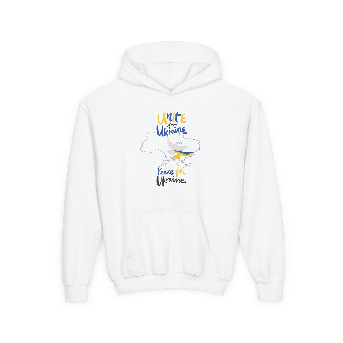Kids Peace for Ukraine Heavy Blend Cozy Hoodie