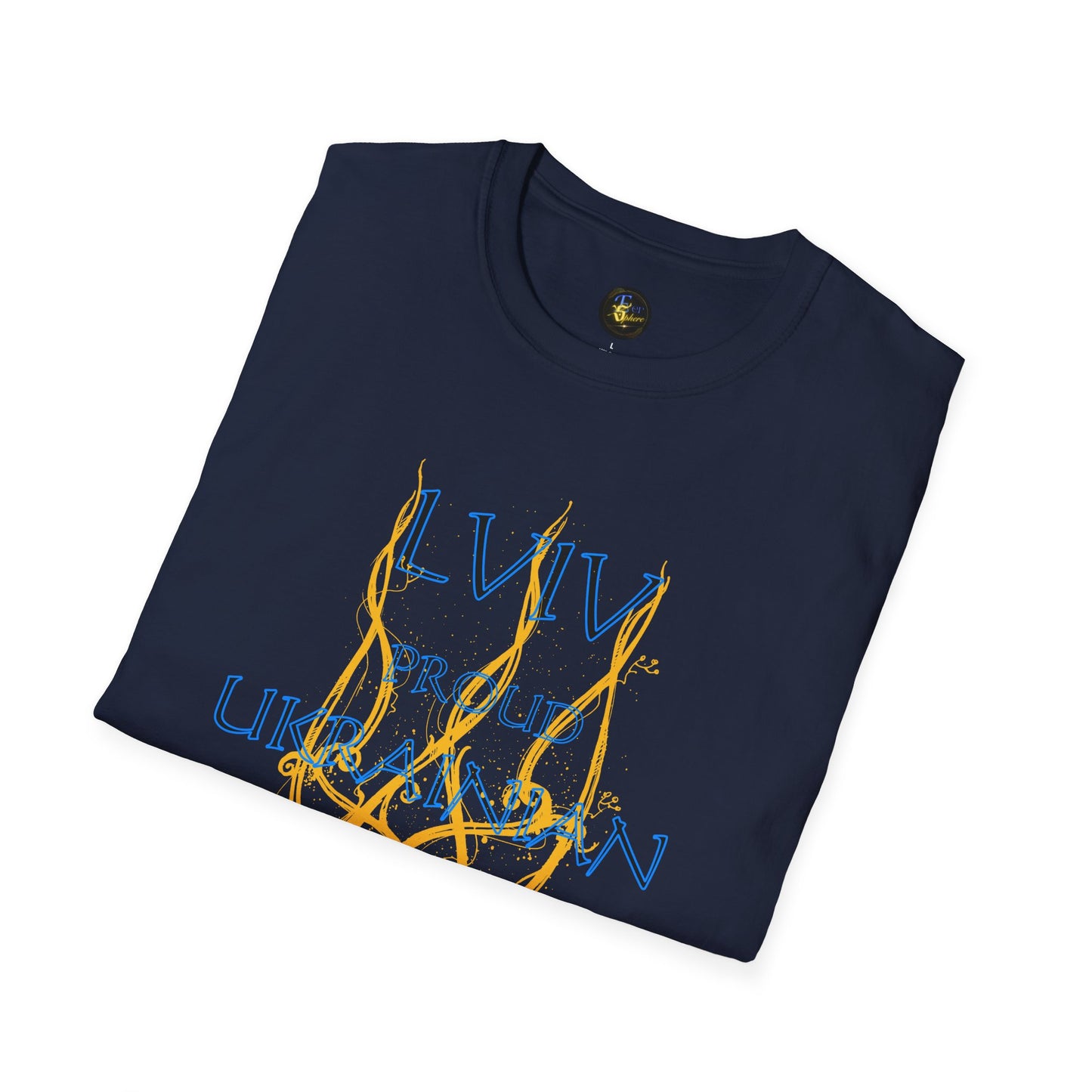 PERSONALIZE Trident of Flame – Slava Ukraini - Unisex Cotton T-Shirt