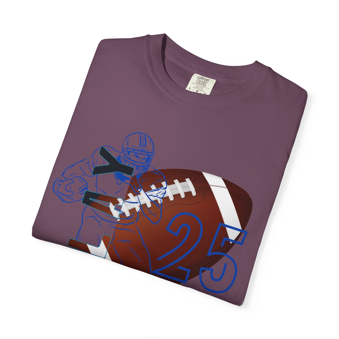 Personalize Unisex Football Garment-Dyed T-shirt