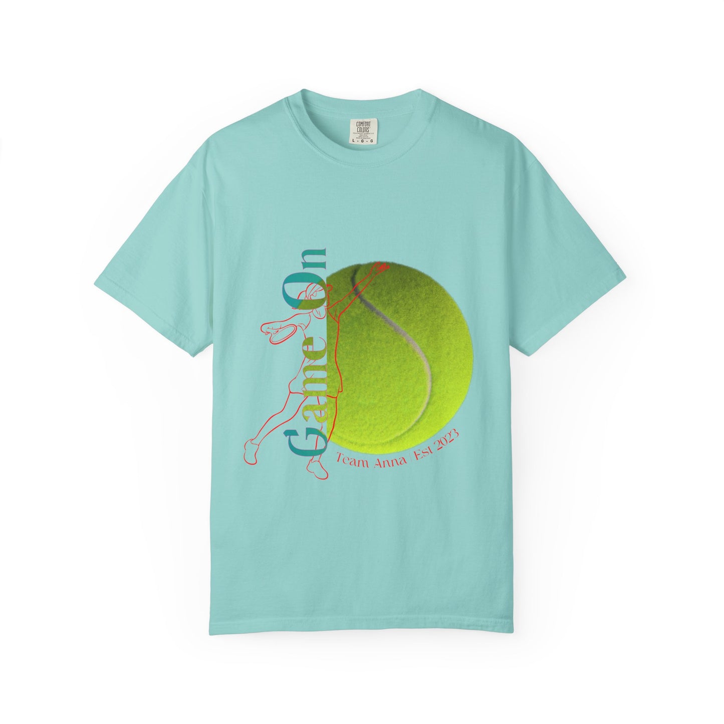 PERSONALIZE Women Tennis Court Vibes high-quality garment-dyed T-shirt