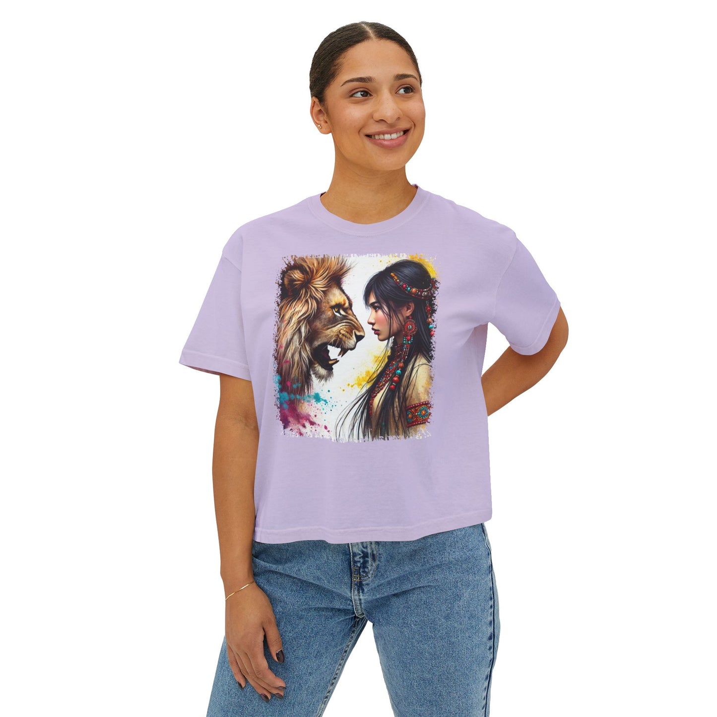 PERSONALIZE Gaze of the Brave Oversized Boxy Fit Graphic T-shirt