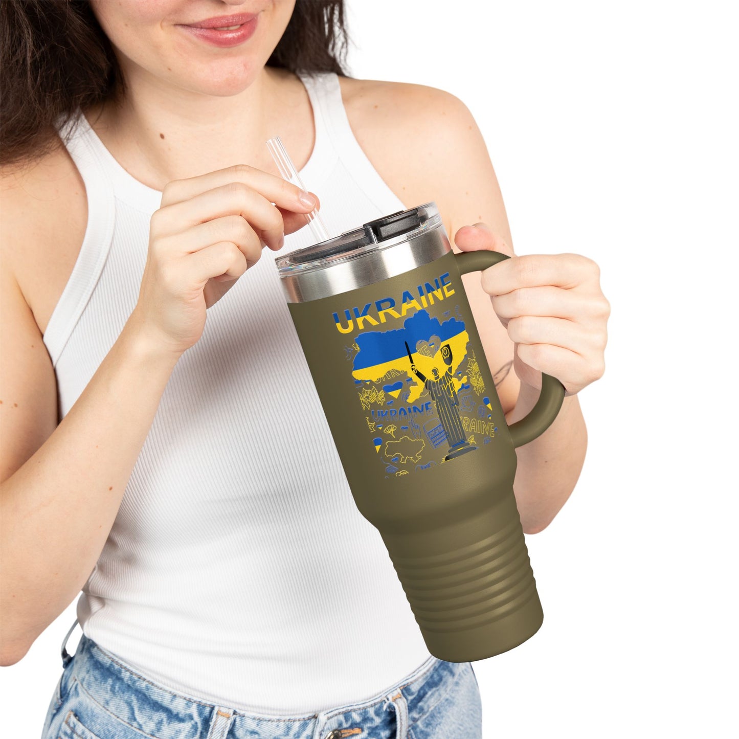 Ukrainian Free Spirit Travel Mug, 40oz