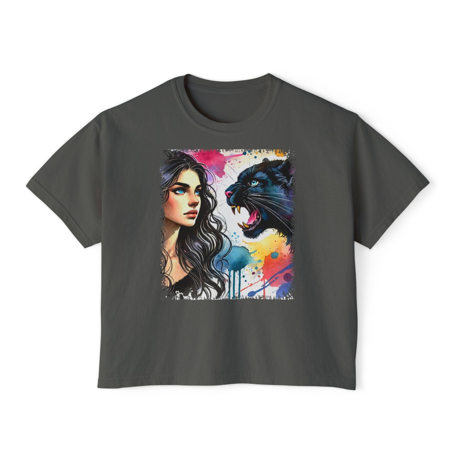 PERSONALIZE Still as the Huntress - Oversized Boxy Fit Graphic T-shirt