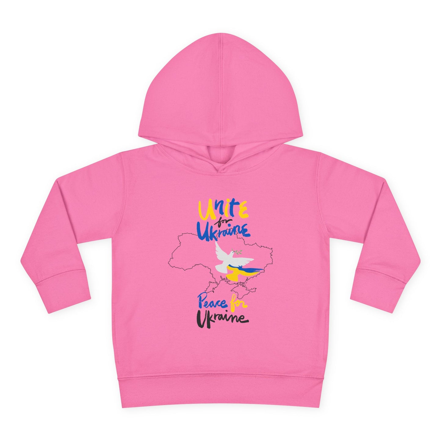Toddler Peace for Ukraine Design Fleece Hoodie
