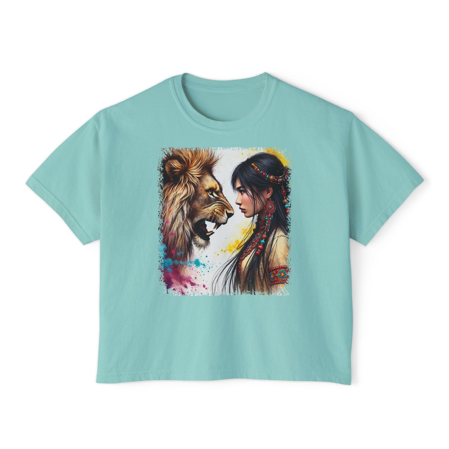 PERSONALIZE Gaze of the Brave Oversized Boxy Fit Graphic T-shirt