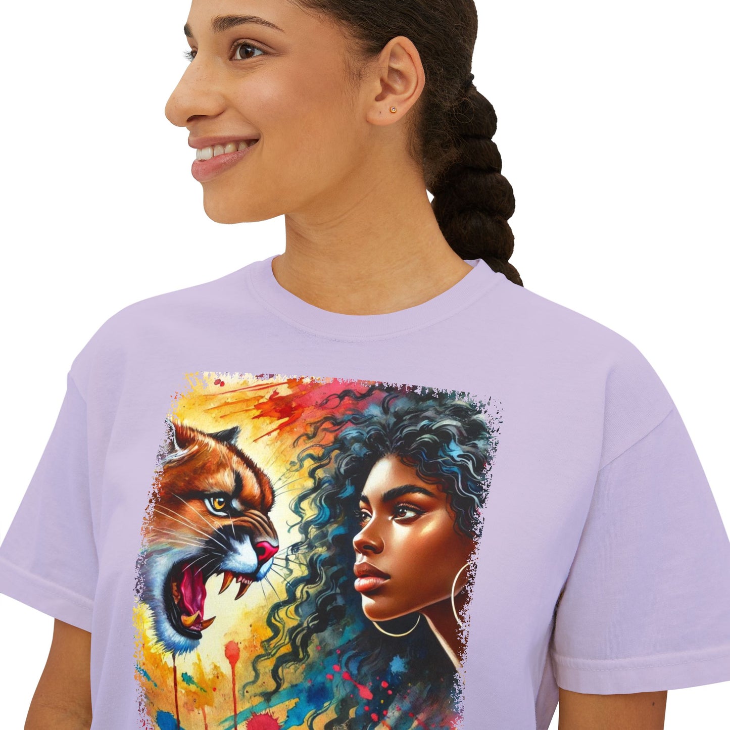 PERSONALIZE Eyes on the Edge - Oversized Boxy Fit Graphic T-shirt