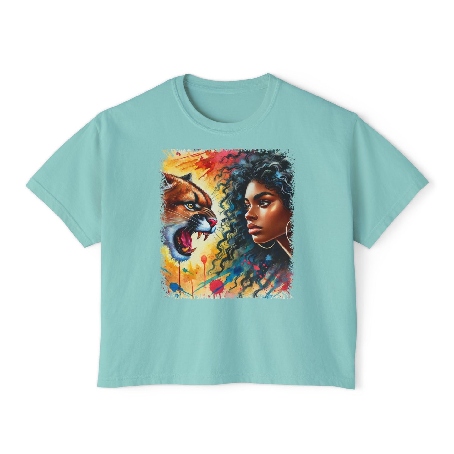 PERSONALIZE Eyes on the Edge - Oversized Boxy Fit Graphic T-shirt