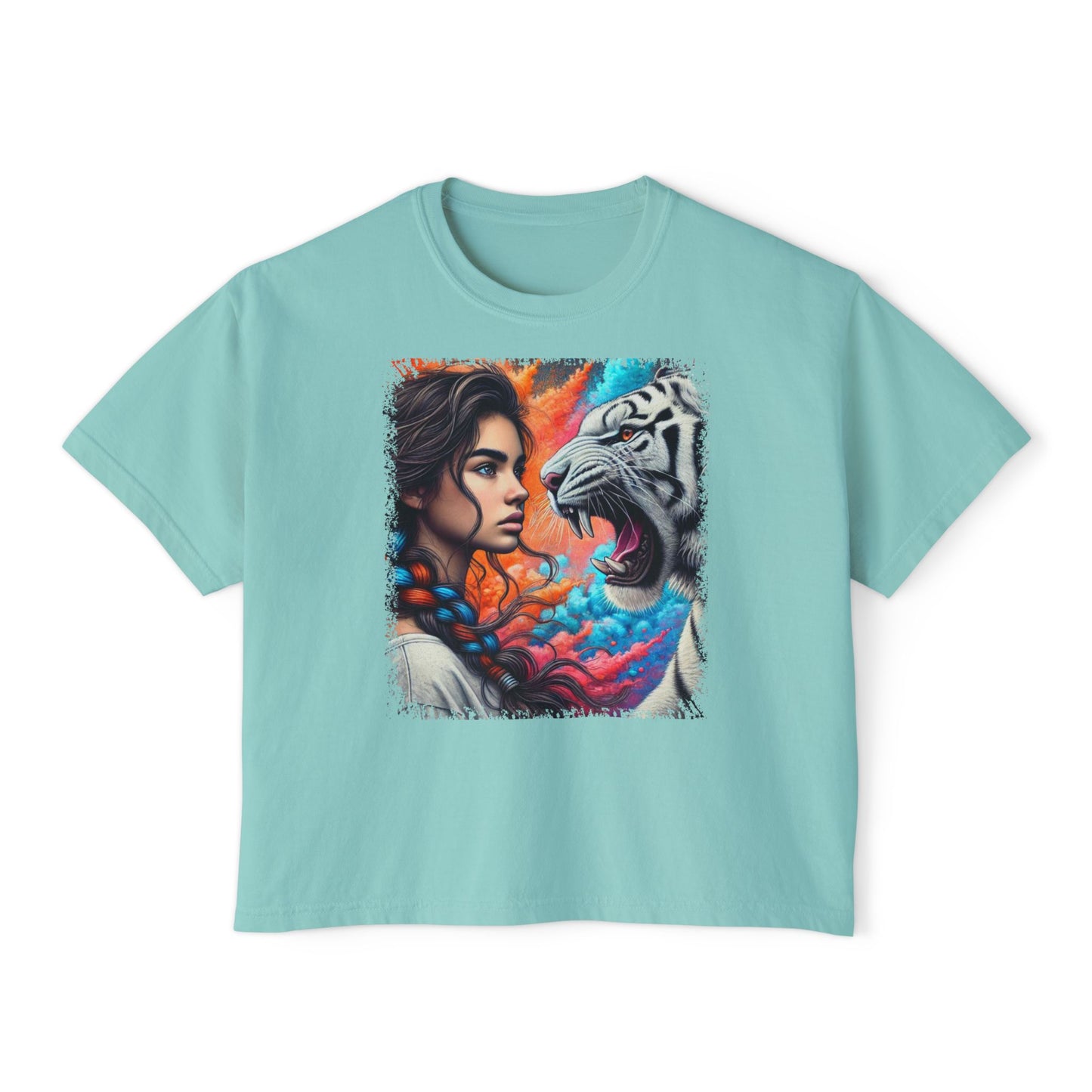 PERSONALIZE Soul of the Tiger - Oversized Boxy Fit Graphic T-shirt