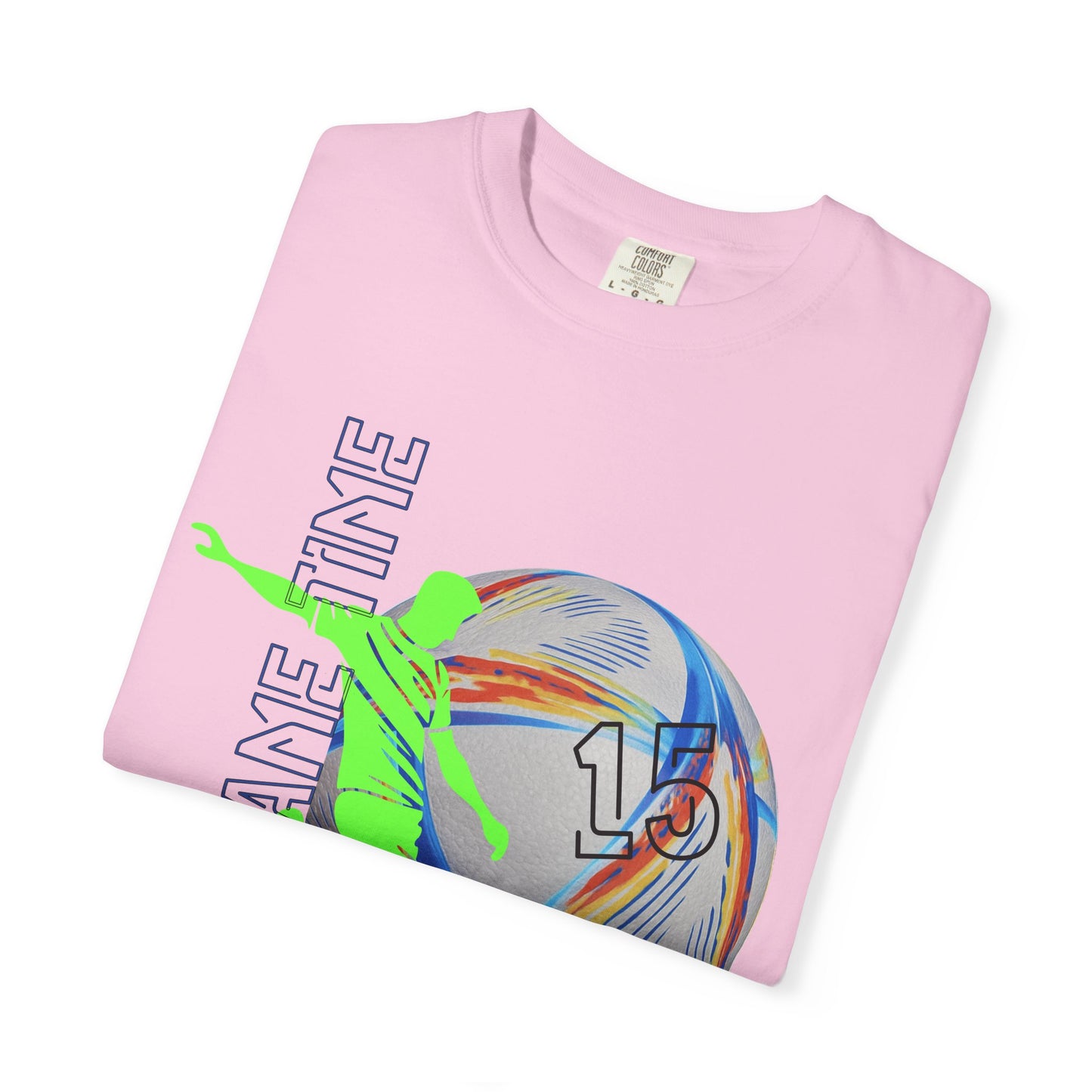 Personalize Unisex Soccer Blaze Control Garment-Dyed T-shirt
