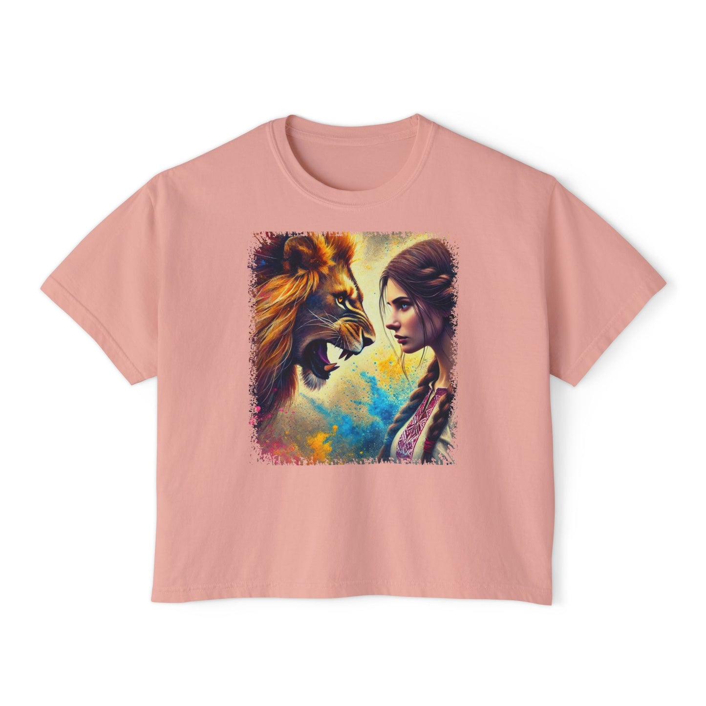 PERSONALIZE Face of Fearlessness Oversized Boxy Fit Graphic T-shirt