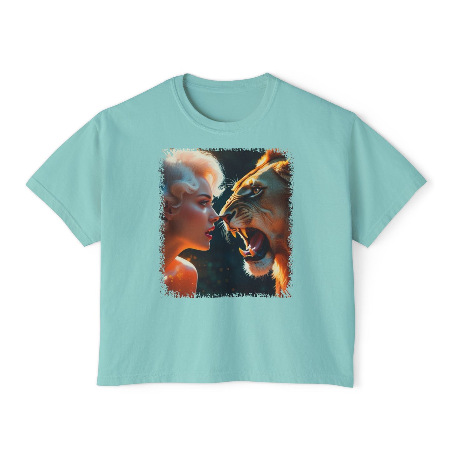 PERSONALIZE Trial by Stare Oversized Boxy Fit Graphic T-shirt