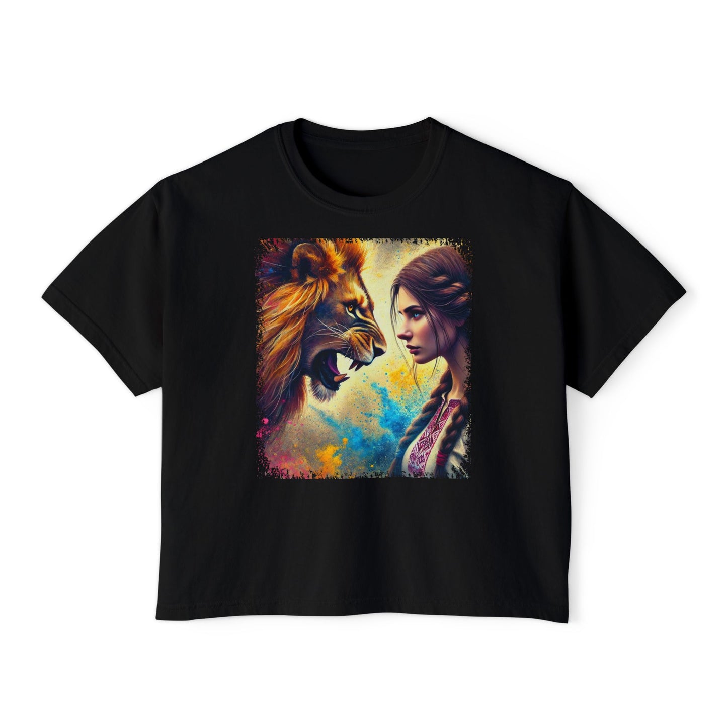 PERSONALIZE Face of Fearlessness Oversized Boxy Fit Graphic T-shirt