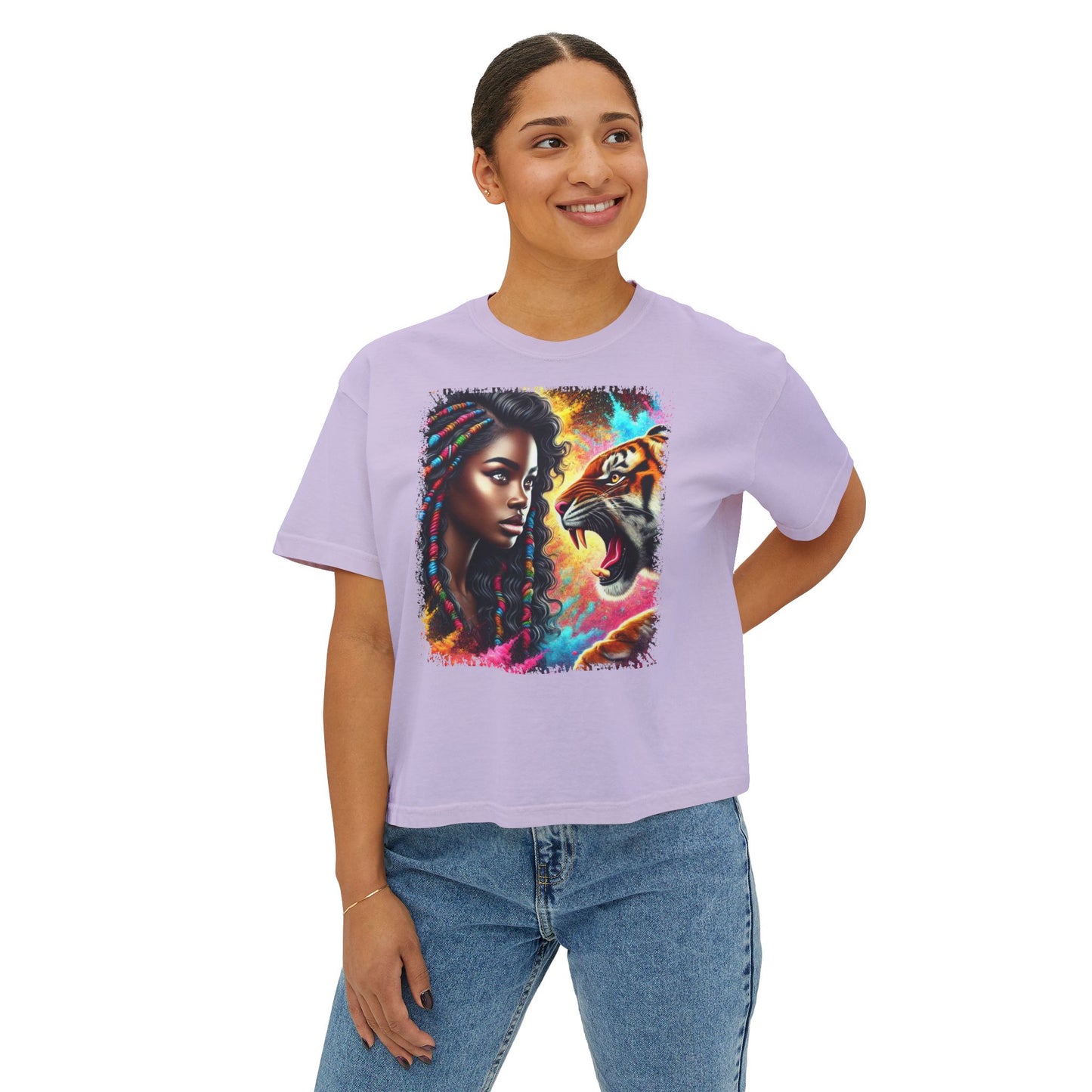 PERSONALIZE No Fear, No Retreat Oversized Boxy Fit Graphic T-shirt