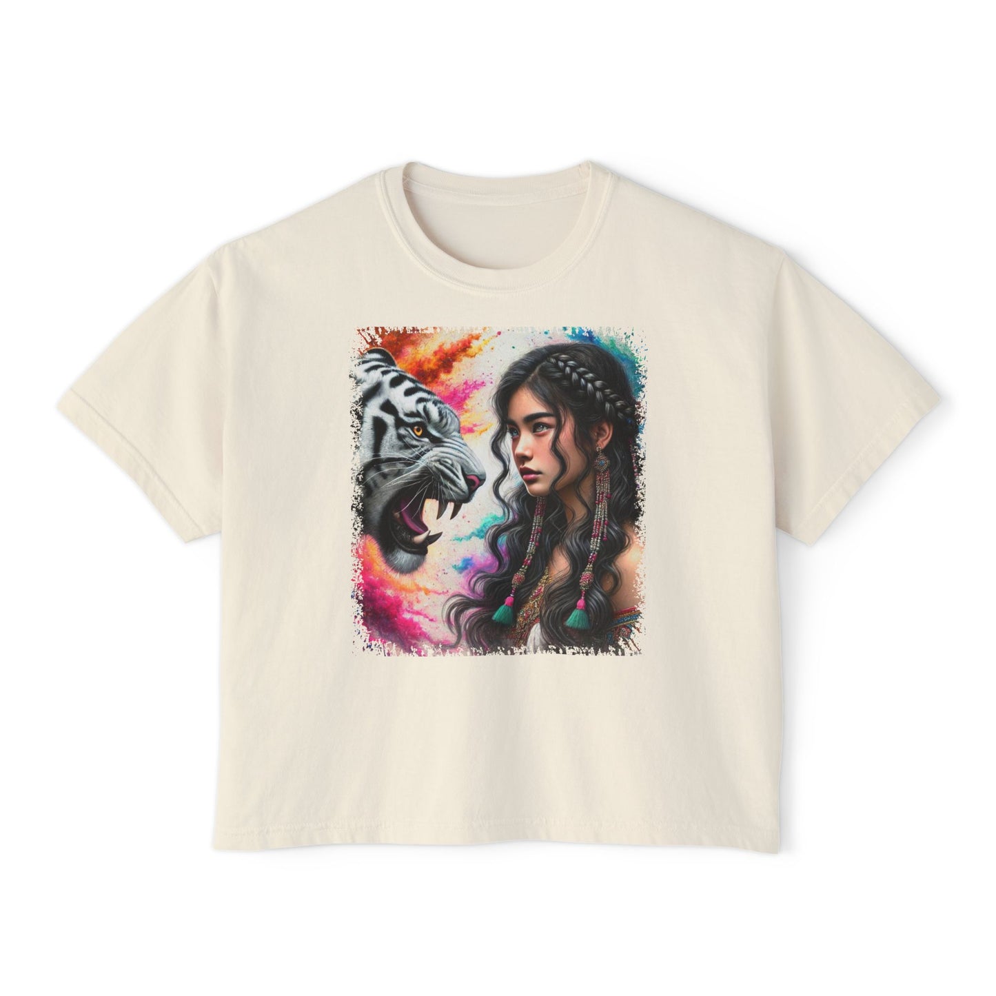 PERSONALIZE In the Face of Fire - Oversized Boxy Fit Graphic T-shirt