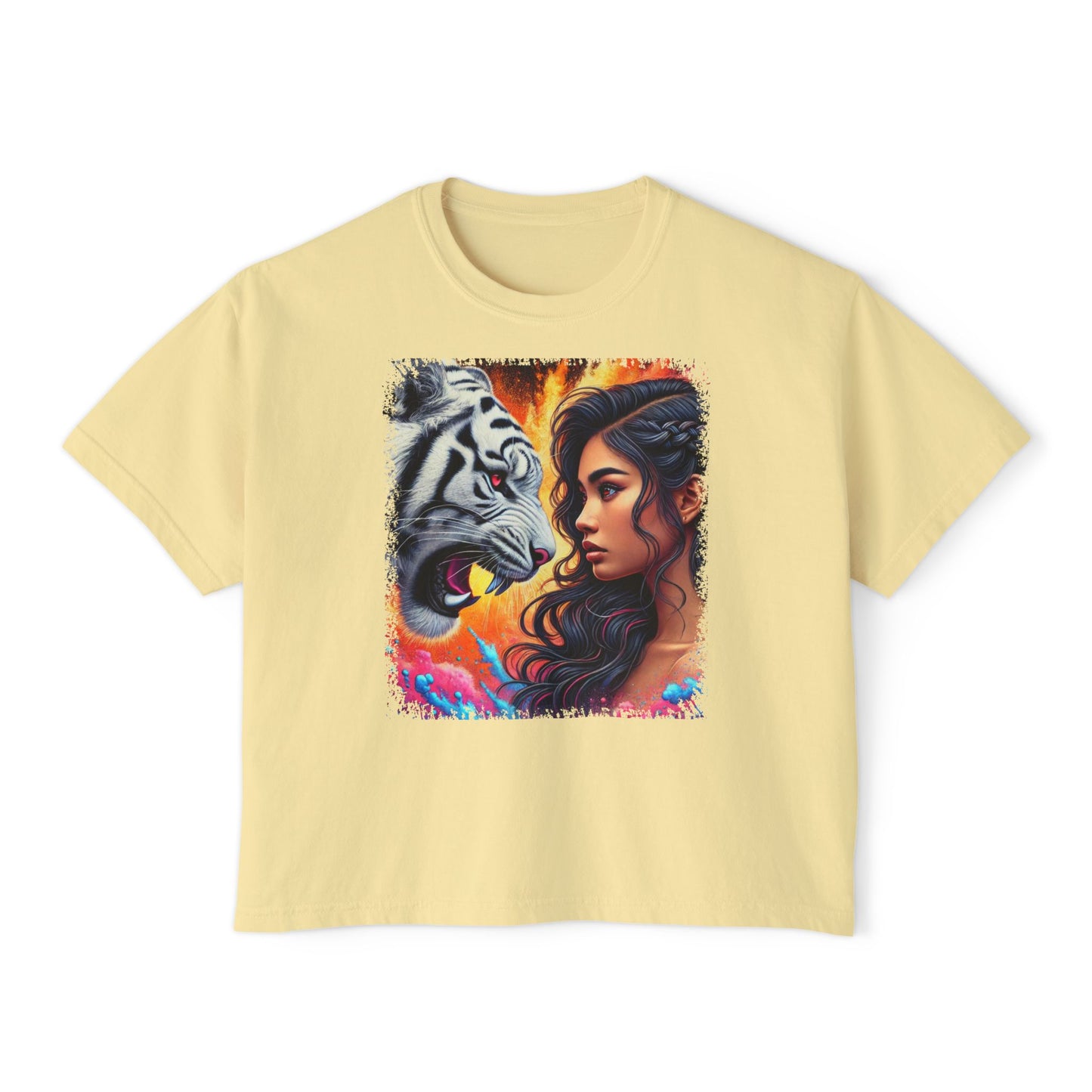 PERSONALIZE Daring the Beast - Oversized Boxy Fit Graphic T-shirt