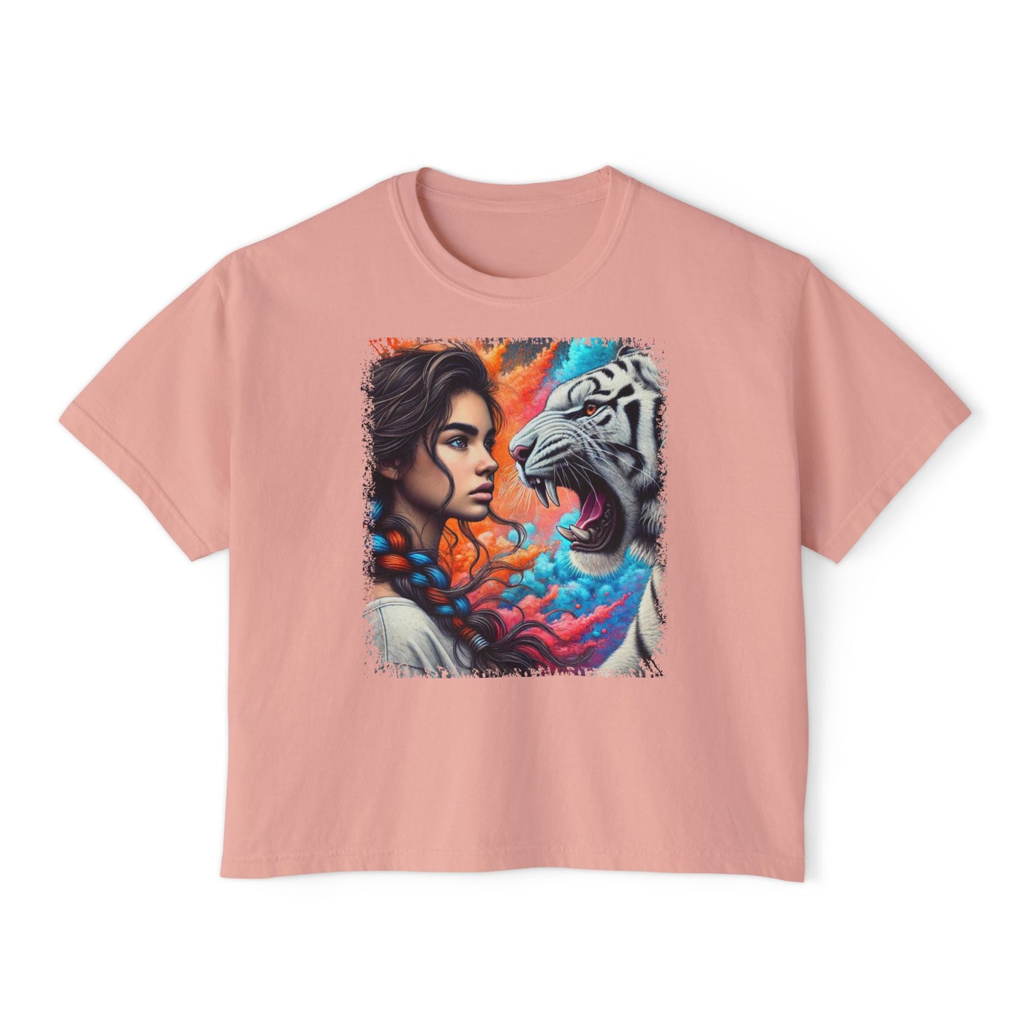 PERSONALIZE Soul of the Tiger - Oversized Boxy Fit Graphic T-shirt