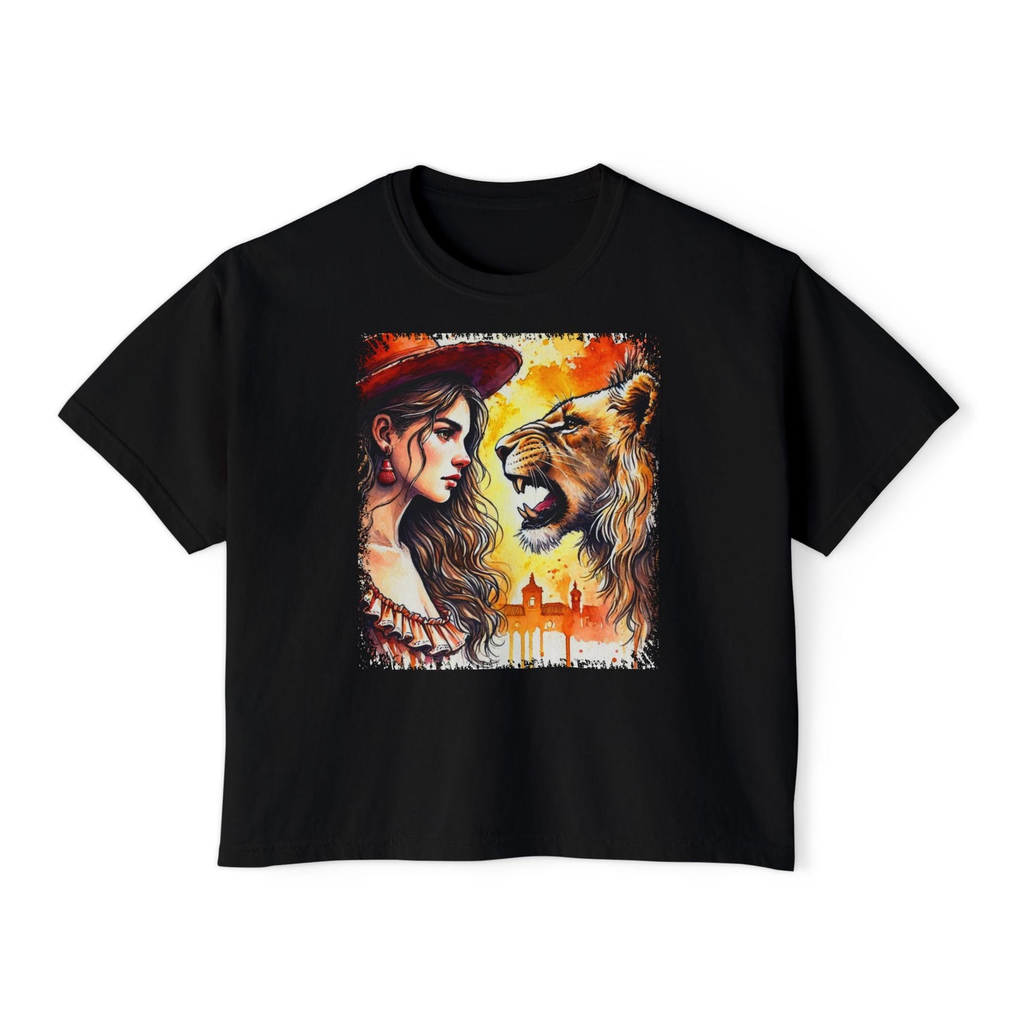 PERSONALIZE Staring Down Majesty Oversized Boxy Fit Graphic T-shirt