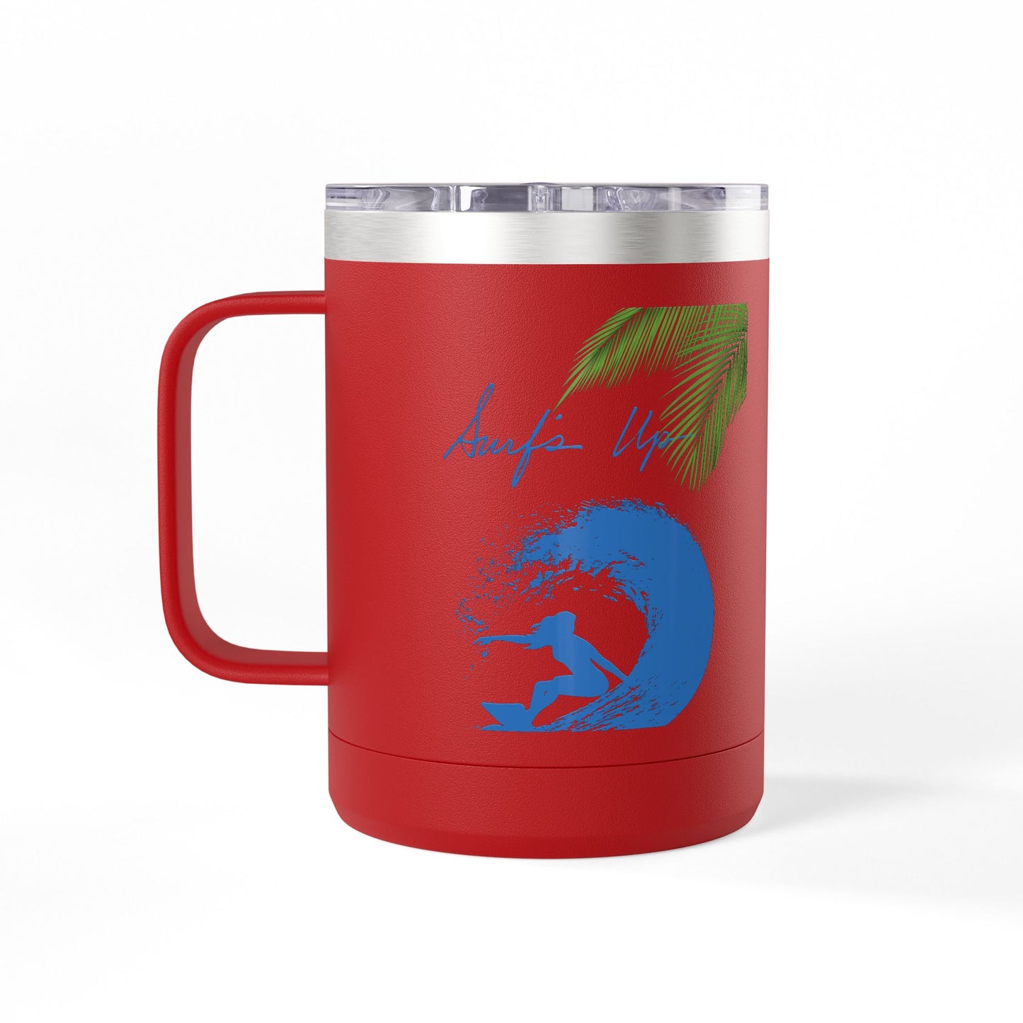 Surfing Girl Mug Tumbler, 15oz