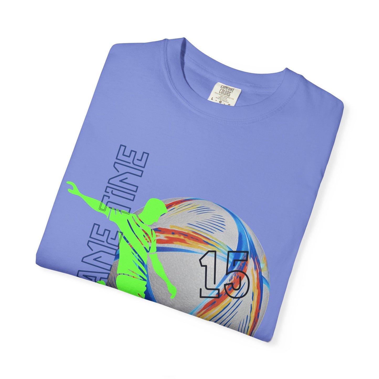 Personalize Unisex Soccer Blaze Control Garment-Dyed T-shirt