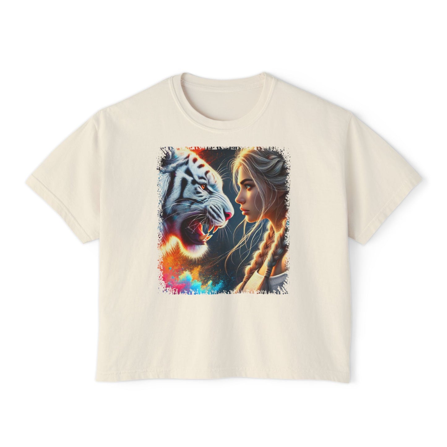 PERSONALIZE Eye of the Striped Storm - Oversized Boxy Fit Graphic T-shirt