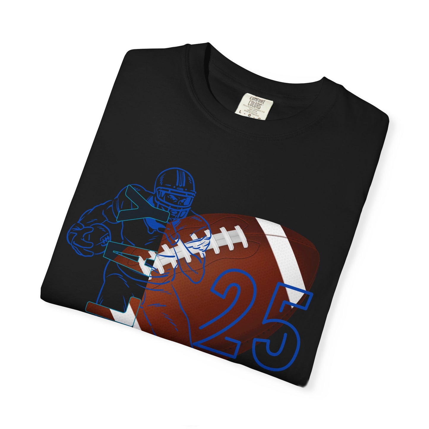 Personalize Unisex Football Garment-Dyed T-shirt