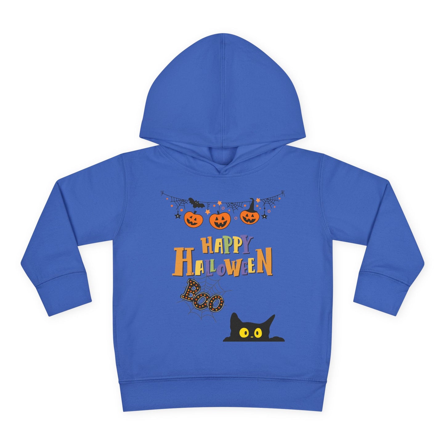 Toddler Black Cat & Pumpkin Patch Fleece Hoodie