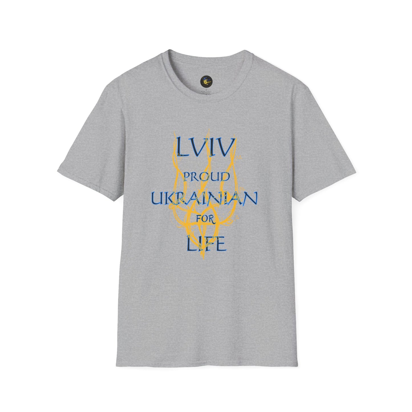 PERSONALIZE Trident of Flame – Slava Ukraini - Unisex Cotton T-Shirt