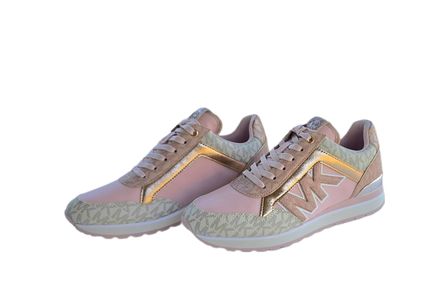 Michael Kors Maddy Two-Tone Logo and Mesh Trainer
