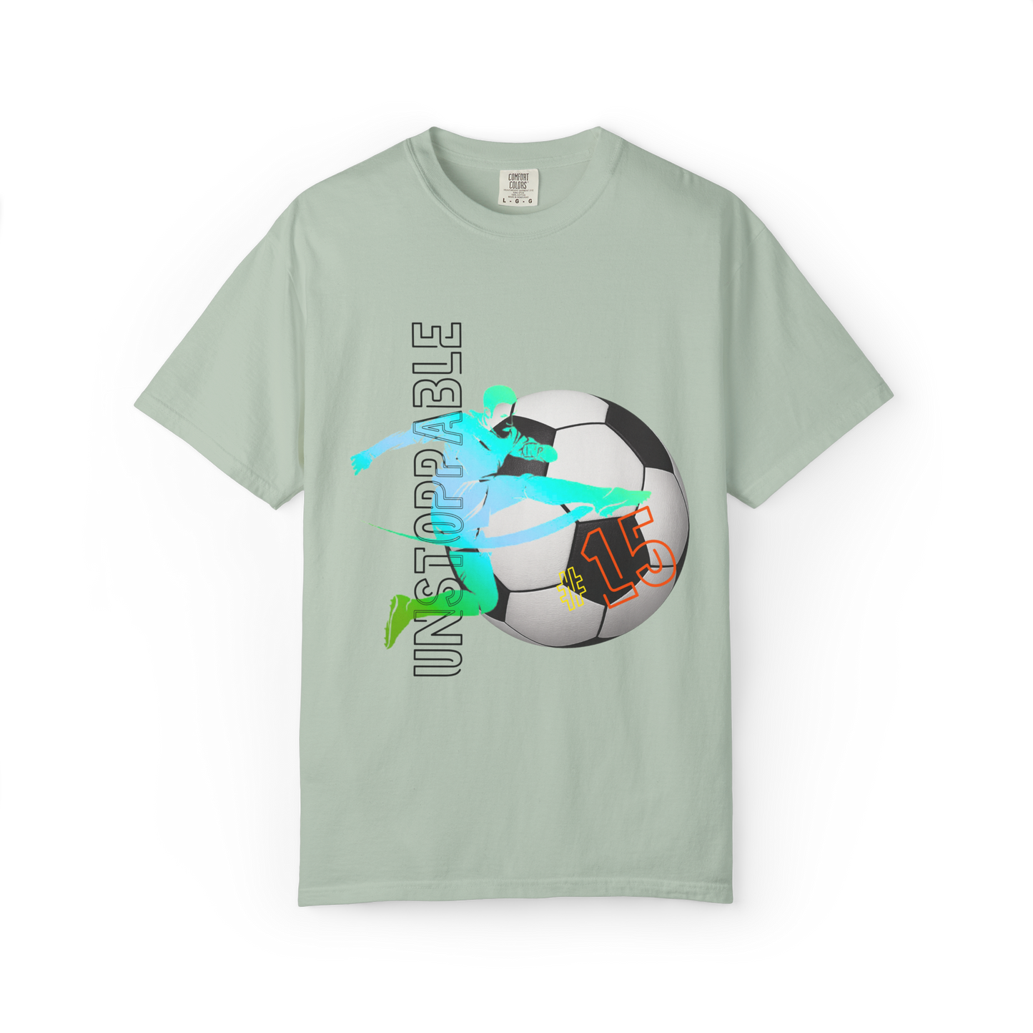 PERSONALIZE Unisex Soccer Classic Kick Garment-Dyed T-shirt