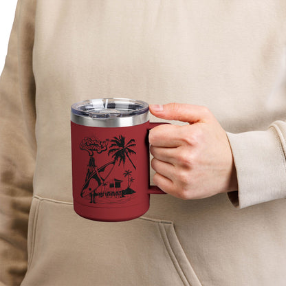 Surfing  Girl Mug Tumbler, 15oz