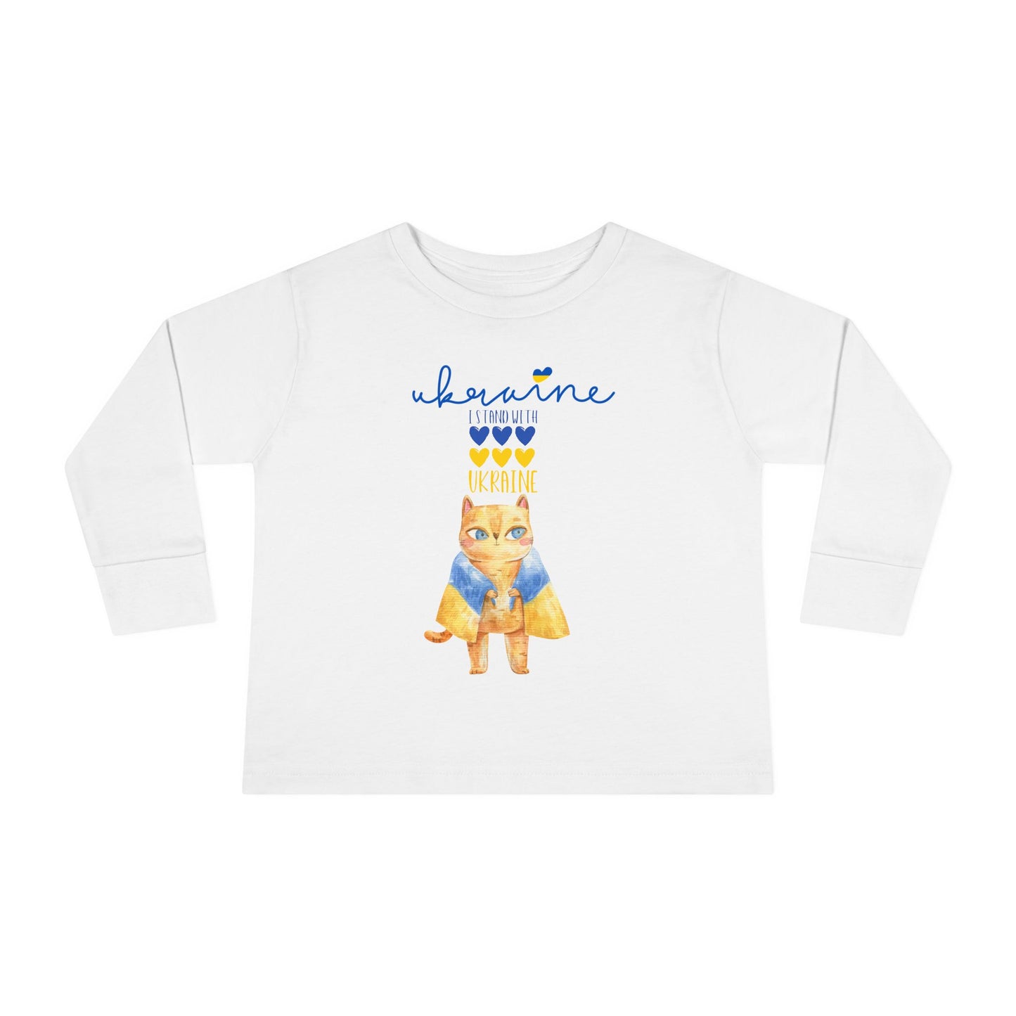 Toddler Long Sleeve Tee with Pride in Blue & Yellow Design