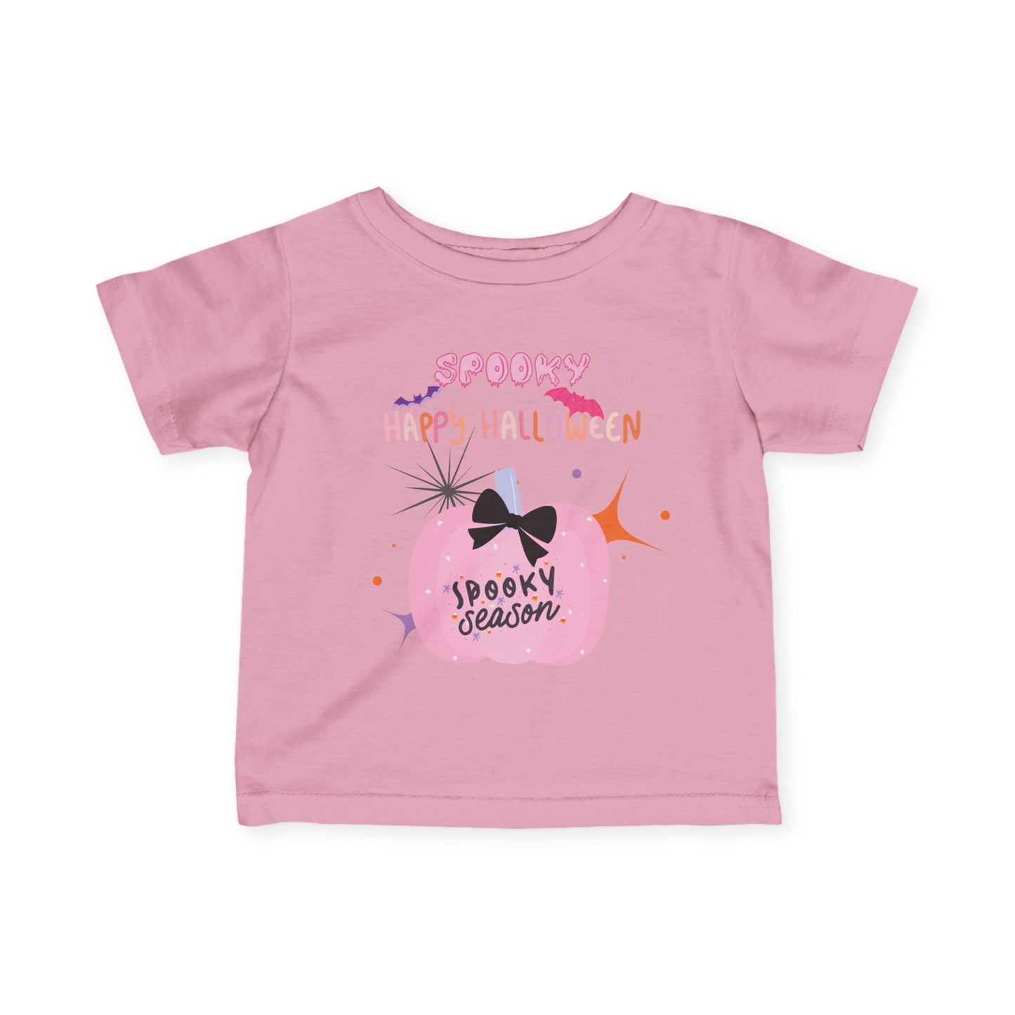 Baby Pretty in Pink Spooky Season Tee
