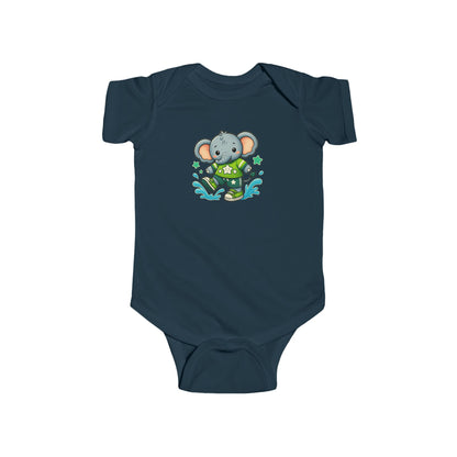 Baby Splash & Dash Elephants Short Sleeve Bodysuit