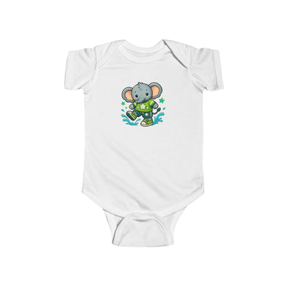 Baby Splash & Dash Elephants Short Sleeve Bodysuit