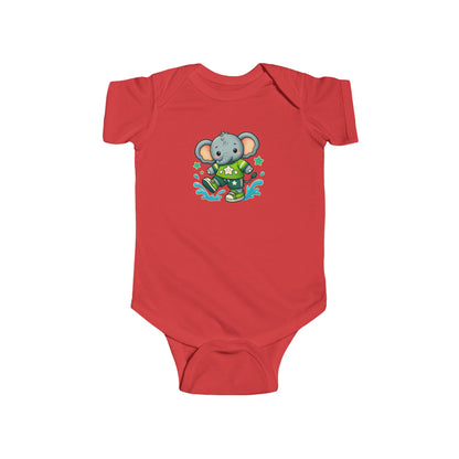 Baby Splash & Dash Elephants Short Sleeve Bodysuit