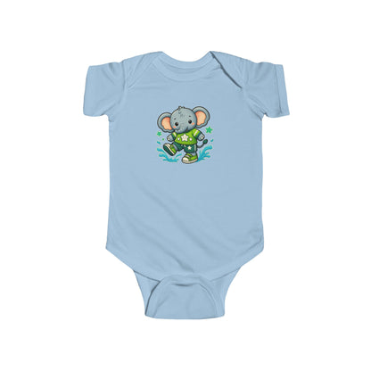 Baby Splash & Dash Elephants Short Sleeve Bodysuit