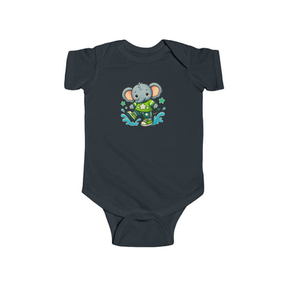 Baby Splash & Dash Elephants Short Sleeve Bodysuit