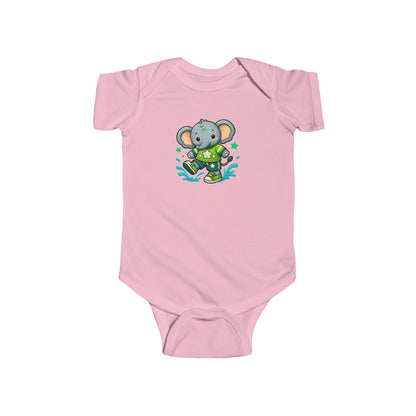 Baby Splash & Dash Elephants Short Sleeve Bodysuit